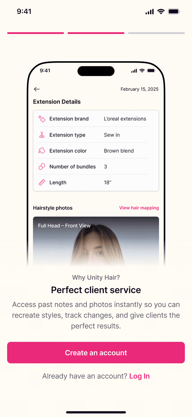 Unity Hair App Features